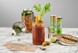 Bloody Mary Cocktail Kit includes garnish picks to load up your bloody mary with all your favorite fixings