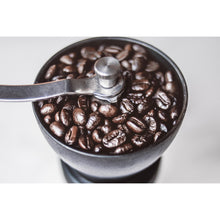 Load image into Gallery viewer, Craft Connections Co Burr Grinder filled with Whole Beans Ready for Grinding
