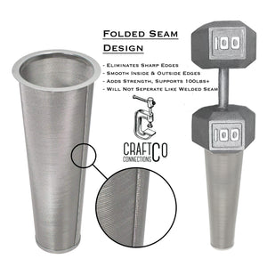 Craft Connections Co Stainless Fine Mesh Folded Seam Durable Mason Jar Coffee Filter