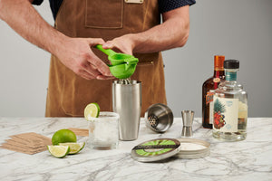 Craft Connections Co Margarita Cocktail Kit allows you to squeeze fresh squeezed lime juice directly into your cocktail shaker. Forget the store bought sugary mixes, fresh lime juice just tastes better.