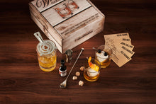 Load image into Gallery viewer, Craft Connections Co Whiskey Cocktail Kit has everything you need to mix up whiskey cocktails at home like a professional. If you are a beginner, love whiskey but just not sure how to make some classics, this bar cocktail kit is for you. Makes a great gift.
