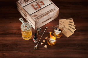 Craft Connections Co Whiskey Cocktail Kit has everything you need to mix up whiskey cocktails at home like a professional. If you are a beginner, love whiskey but just not sure how to make some classics, this bar cocktail kit is for you. Makes a great gift.