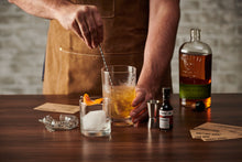 Load image into Gallery viewer, Craft Connections Co Whiskey Cocktail Kit includes our classic 700 ml 24 oz Crystal Mixing Glass that allows you to easily stir up a bourbon drink like a professional bartender. Stay in and enjoy some delicious whiskey cocktails at home.
