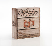 Load image into Gallery viewer, Whiskey Cocktail Kit by Craft Connections Co makes a great gift for anyone that enjoys mixing good Old Fashioned or Manhattan at home.  All the bar tools and recipes are included

